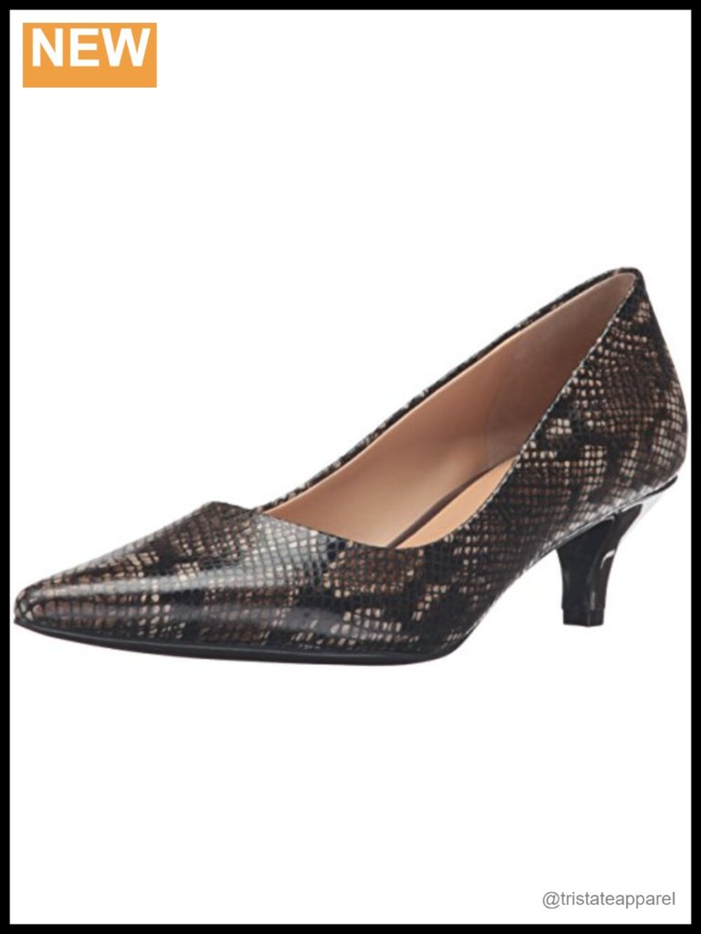 Trotters Paulina Pointed Toe Pump Stiletto Heel Leather Ankle Strap
